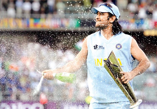 ms dhoni captain celebration