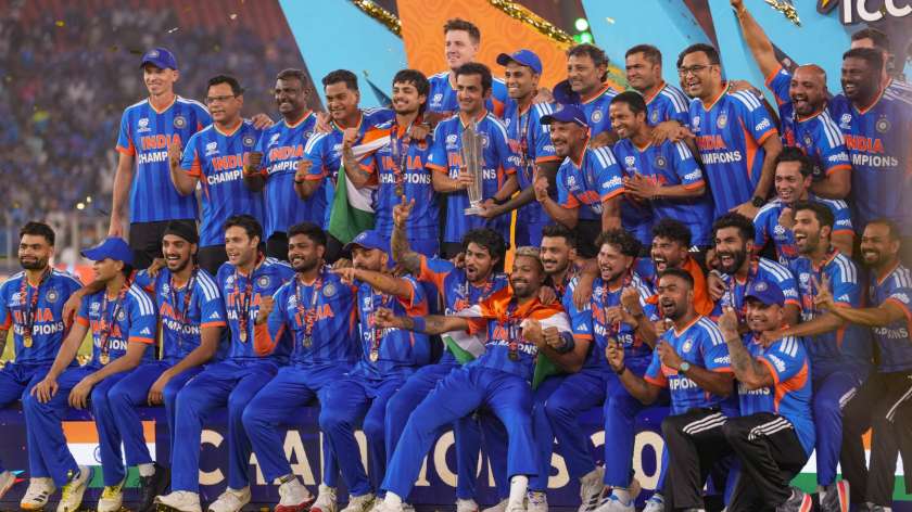 team india players celebration