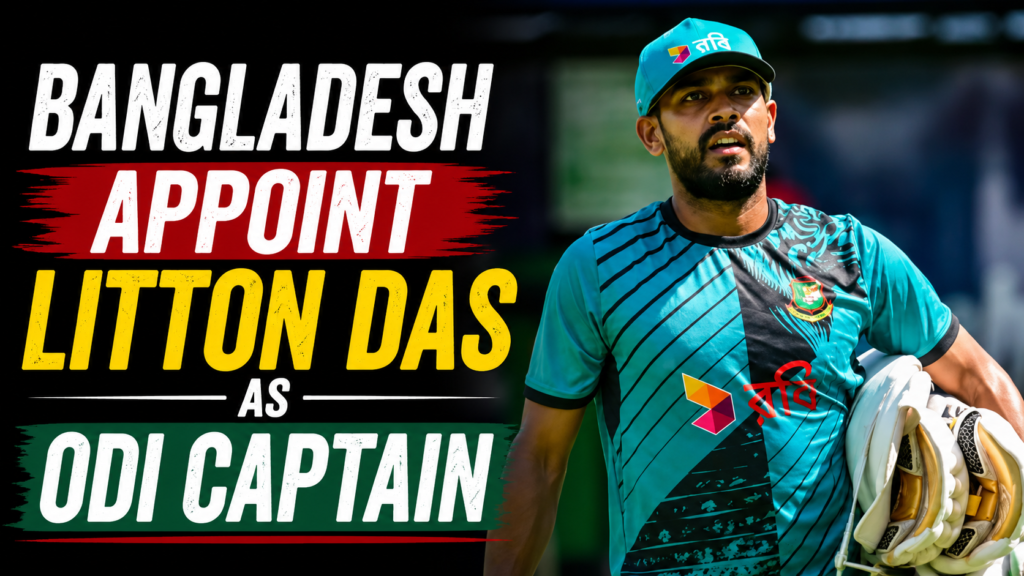 Bangladesh Appoint Litton Das as ODI Captain