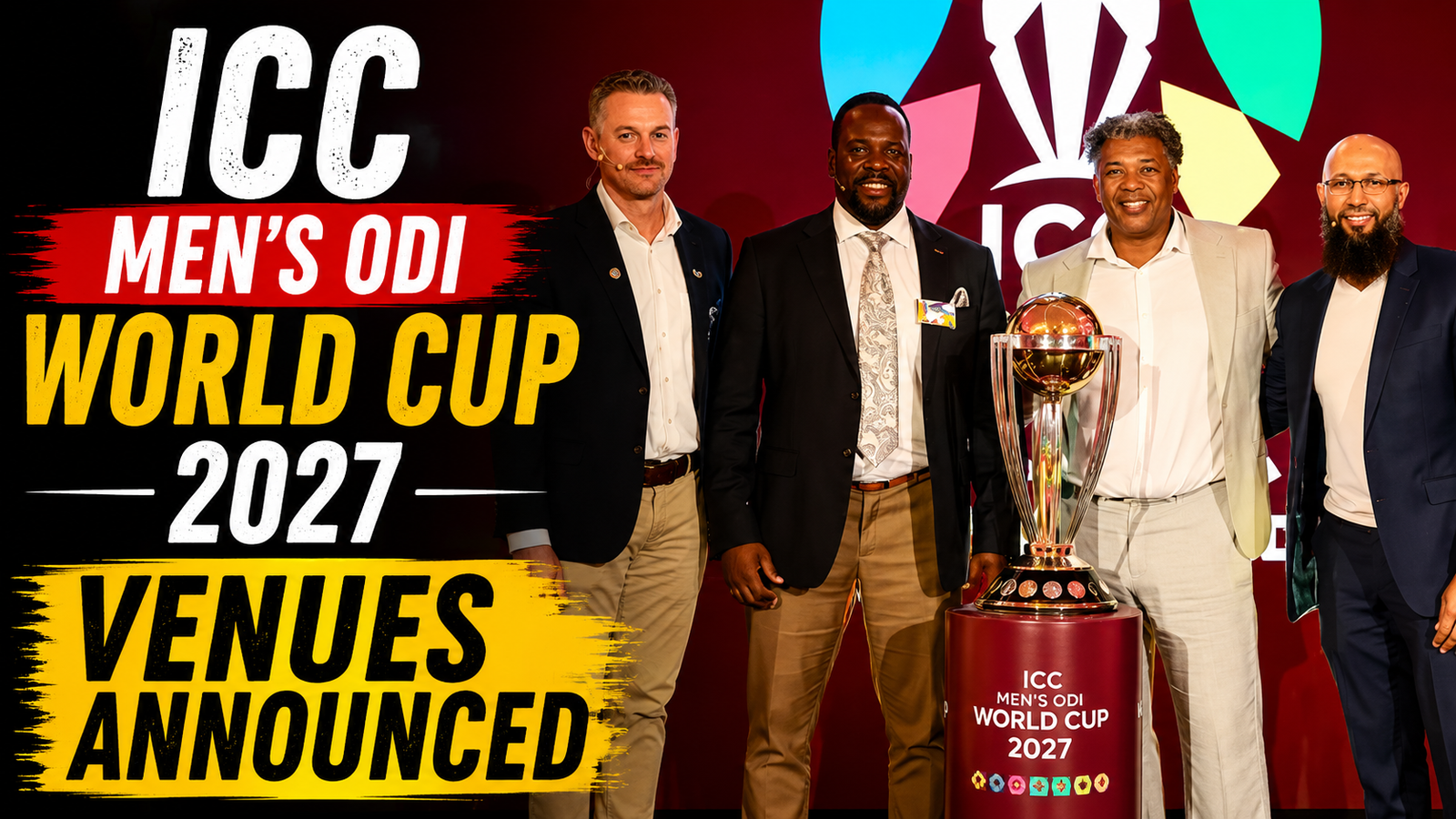 ICC Men’s ODI World Cup 2027 Venues Announced: South Africa, Zimbabwe and Namibia Ready to Host Cricket’s Biggest Event