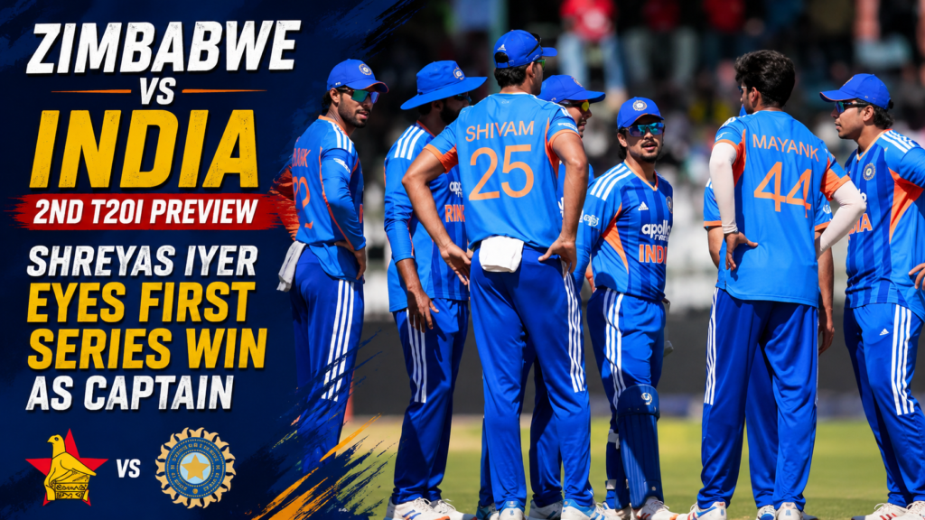Zimbabwe vs India 2nd T20I Preview Shreyas Iyer Eyes First Series Win as Captain