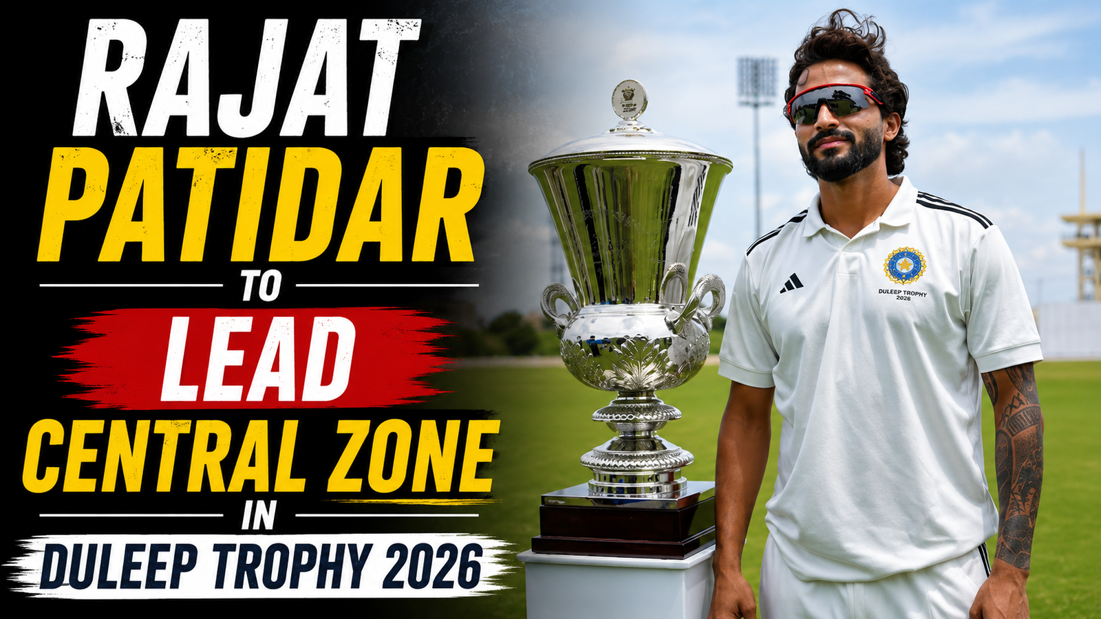 Rajat Patidar to Lead Central Zone in Duleep Trophy 2026; Rinku Singh Named Vice-Captain